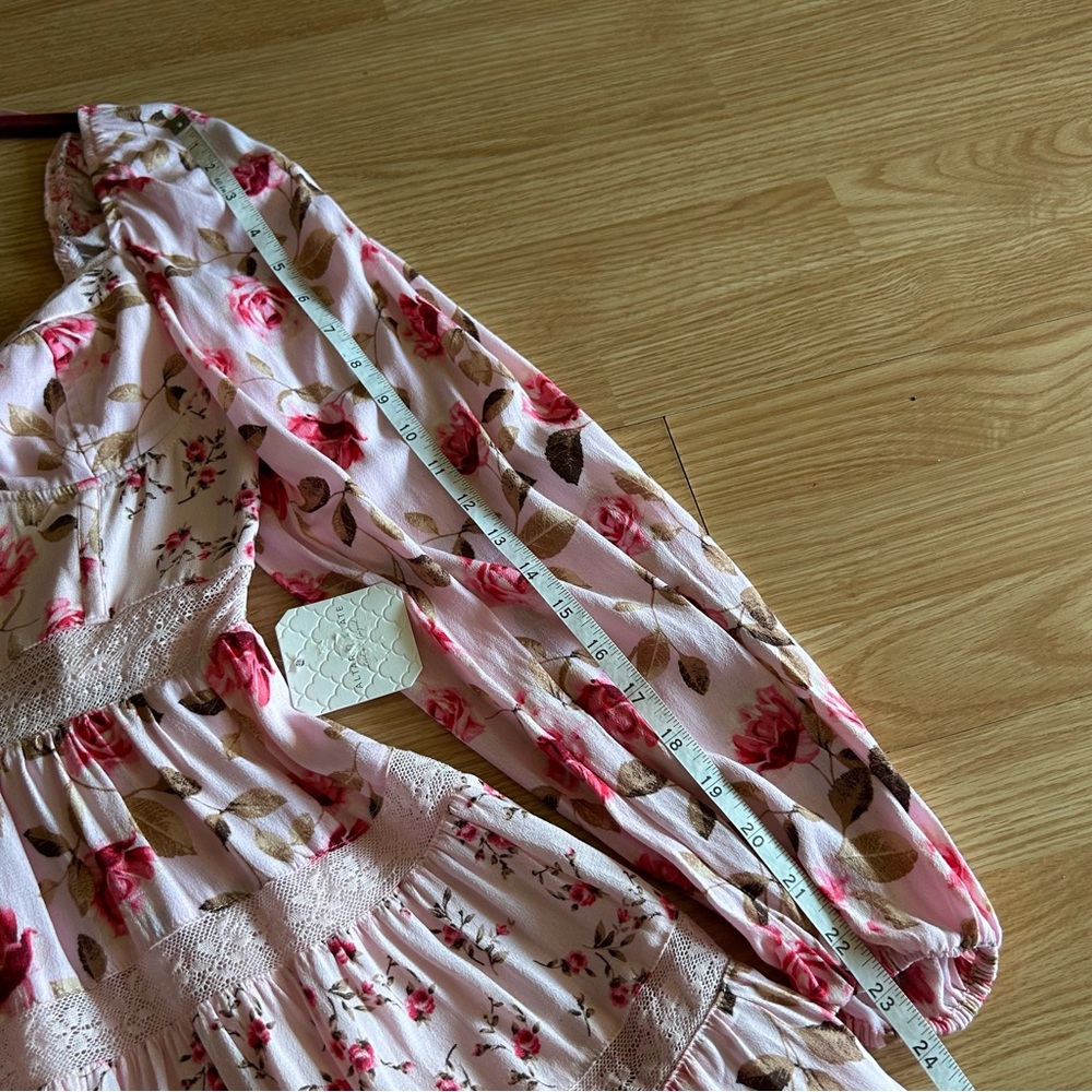 NWT Altar’d State Pink Kate Floral Mini Dress Small - Picture 5 of 11